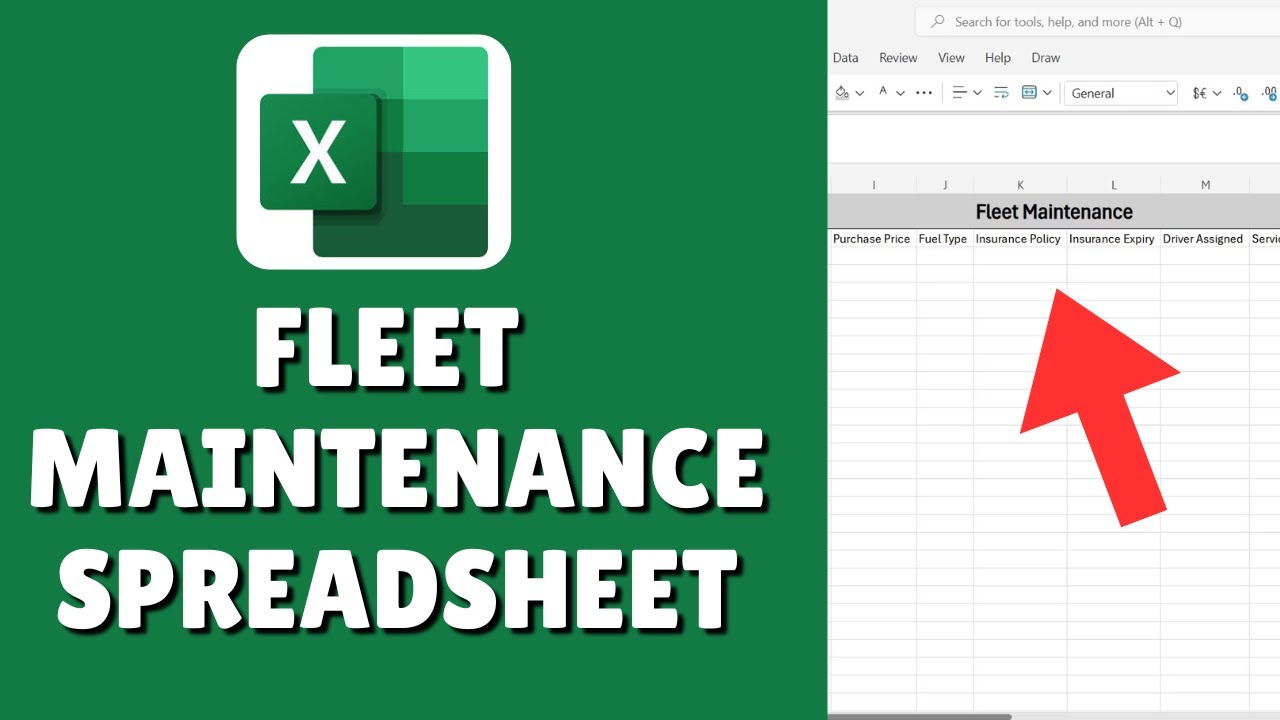 How To Create Fleet Maintenance Management Spreadsheet In Excel - YouTube