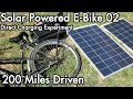 Solar Powered E-Bike 02: Direct Charging Experiment, 200 Miles Driven