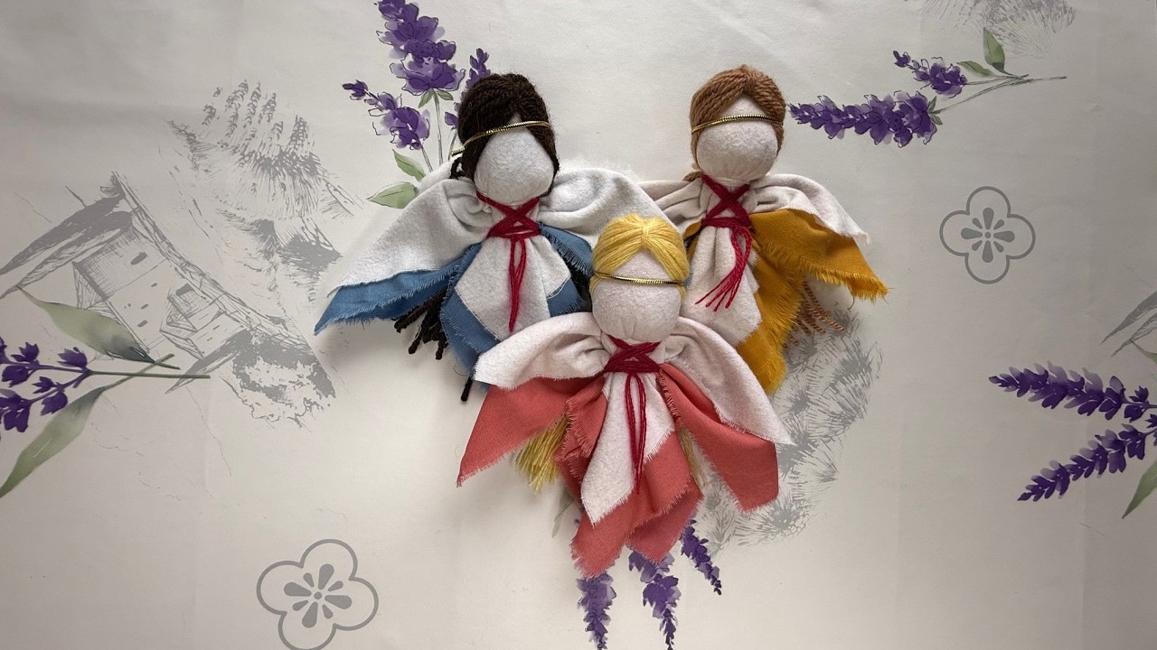 Янгол із тканини своїми руками | легко та швидко | Fabric Angel DIY | No Sewing | Easy & Quick