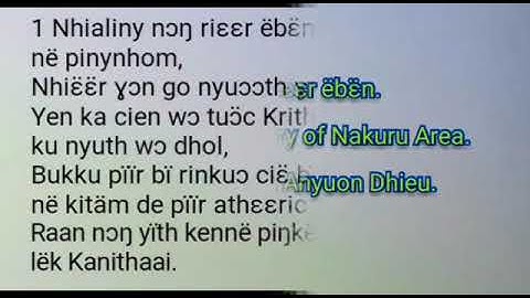 Nhialiny nɔŋ riɛɛr ëbɛ̈n ee wɔ nhiaar në pinynhom