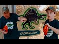 Dinosaur dunk tank showdown trexranch  moonbug kids explore with me  dinosaurs for kids