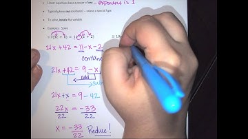 Linear Equations in One Variable - College Algebra