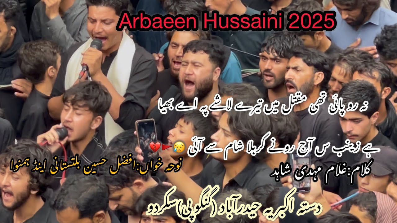 Arbaeen Shohdaye Karbala 2025 || Dasta Akbaria Haiderabad Gangupi Skardu || Chehlum 2025
