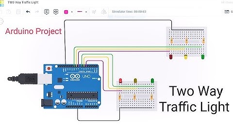 Two Way Traffic light Arduino Tinkercad | Arduino Project | Tinkercad Project