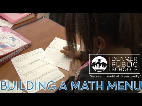Designing a Math Menu - Denver's New Academic Standards (Video 2 of 4 - Spanish Subtitles)