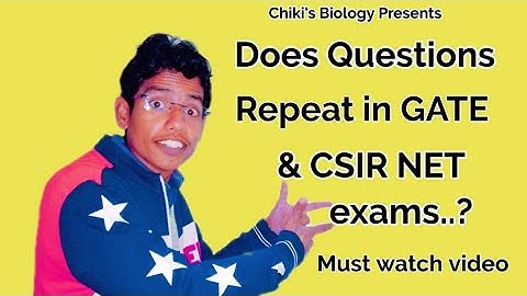 Does Questions Repeat in GATE & CSIR NET exams..? || Only Reality...By Chiki