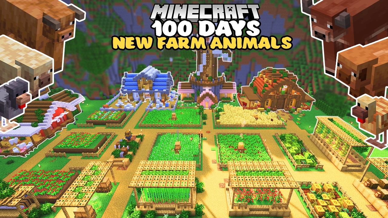 I Spent 100 Days Building the Ultimate Cozy Farm in Minecraft - YouTube
