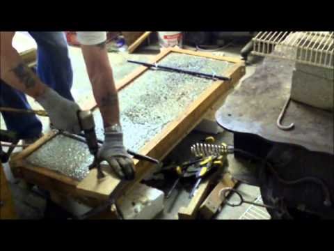 Pouring a Custom Concrete Garden Bench Top - YouTube