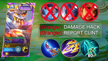 GOODBYE META HEROES!! CLINT BEST DAMAGE BUILD & EMBLEM 2025 (damage hacker) - Mobile Legends
