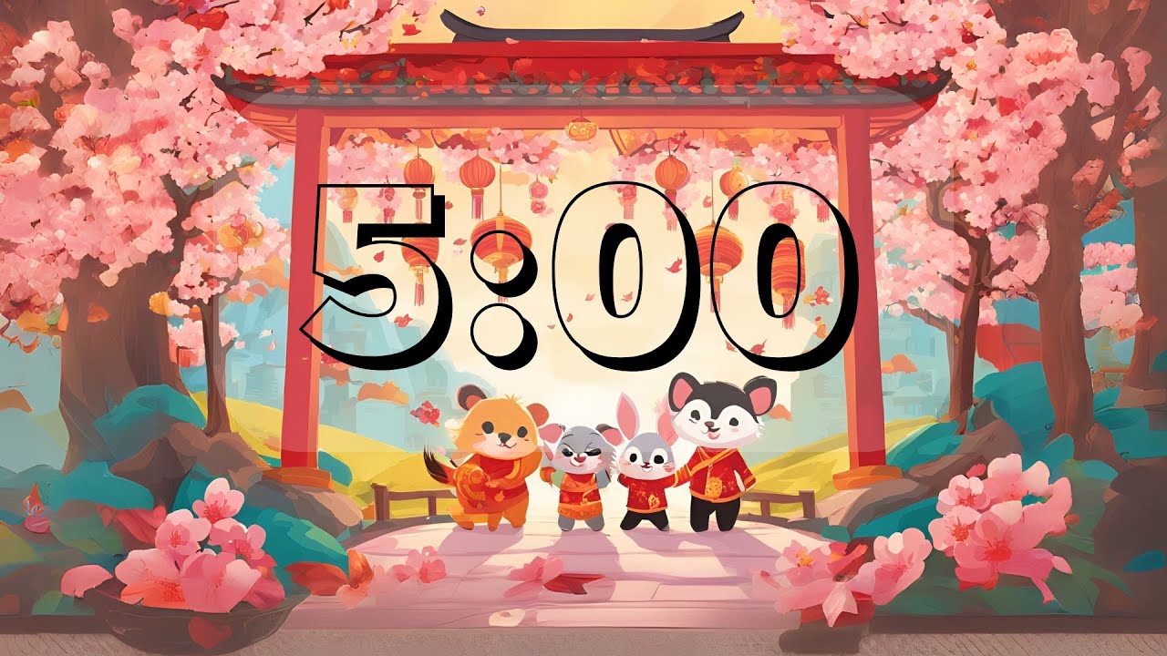 5 Minute Lunar New Year Timer - No Alarm No Music - Five Minute Timer ...