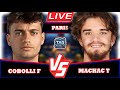 🔴LIVE: COBOLLI F VS MACHAC T • PARIS MASTERS 2025  #tennis #wta #atp #tiebreak