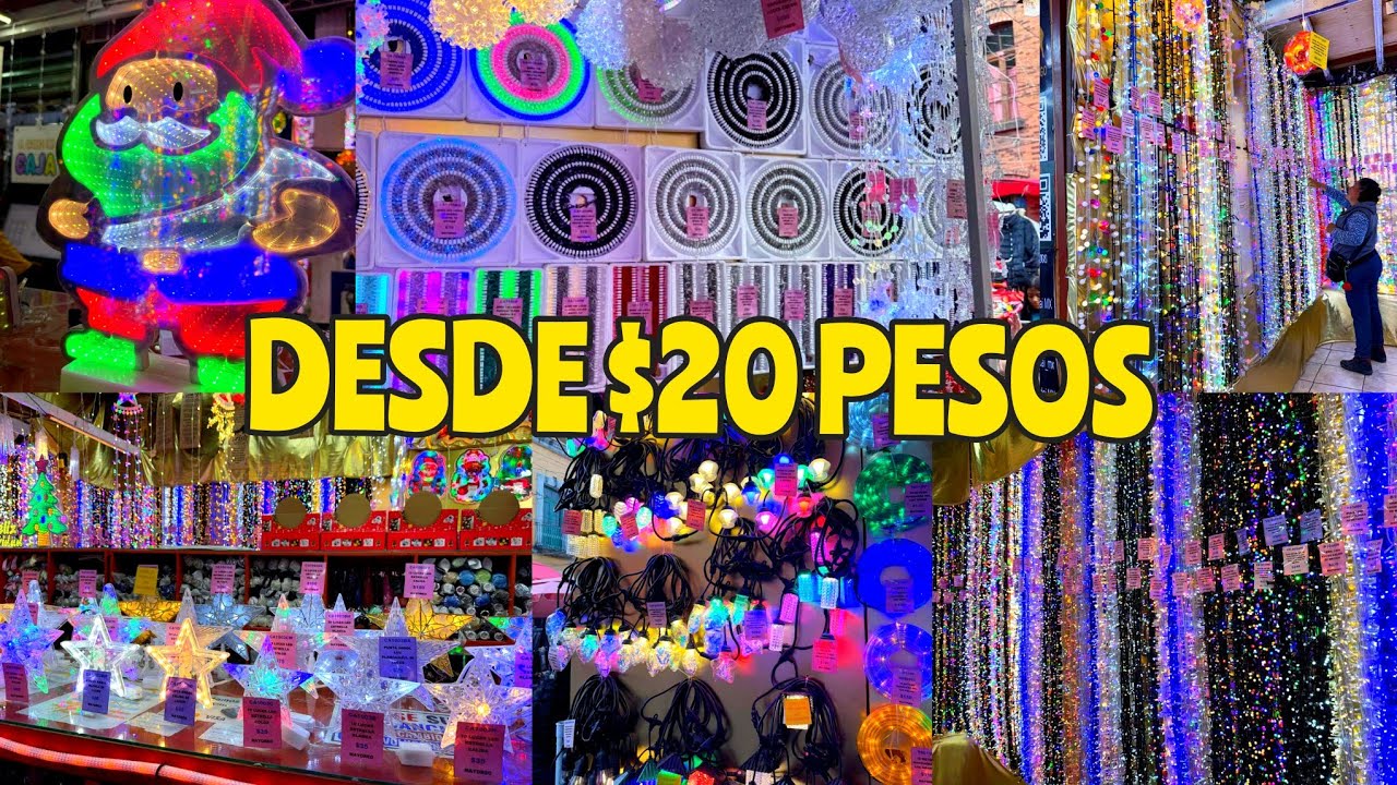 Самые дешёвые рождественские огни в центре Мехико 😱 От 20 песо | Дистрибьютор без посредников
