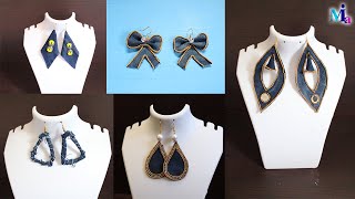 DIY  Old Jeans Jewelry Making idea !!! Old Clothes Reuse | Denim Jewelry tutorials