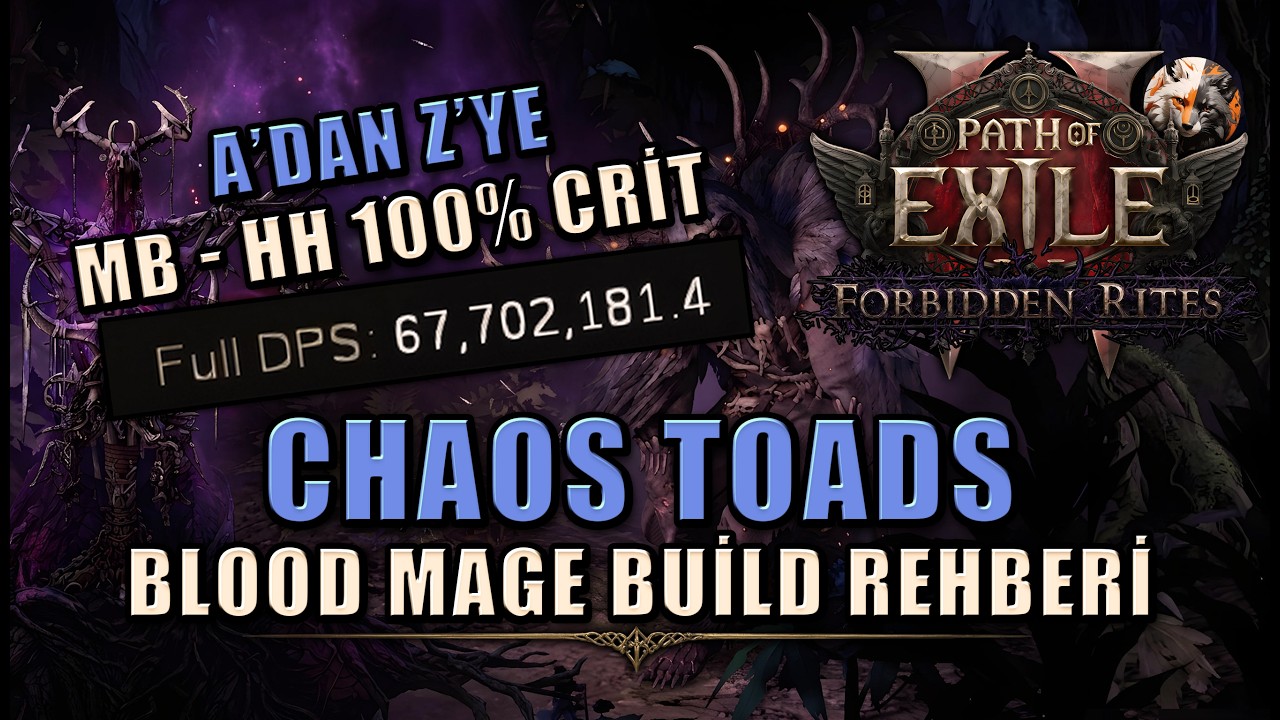 67M DPS, Blood Mage Despair Toads Build Rehberim - Path of Exile 2 Türkçe (PoE2)
