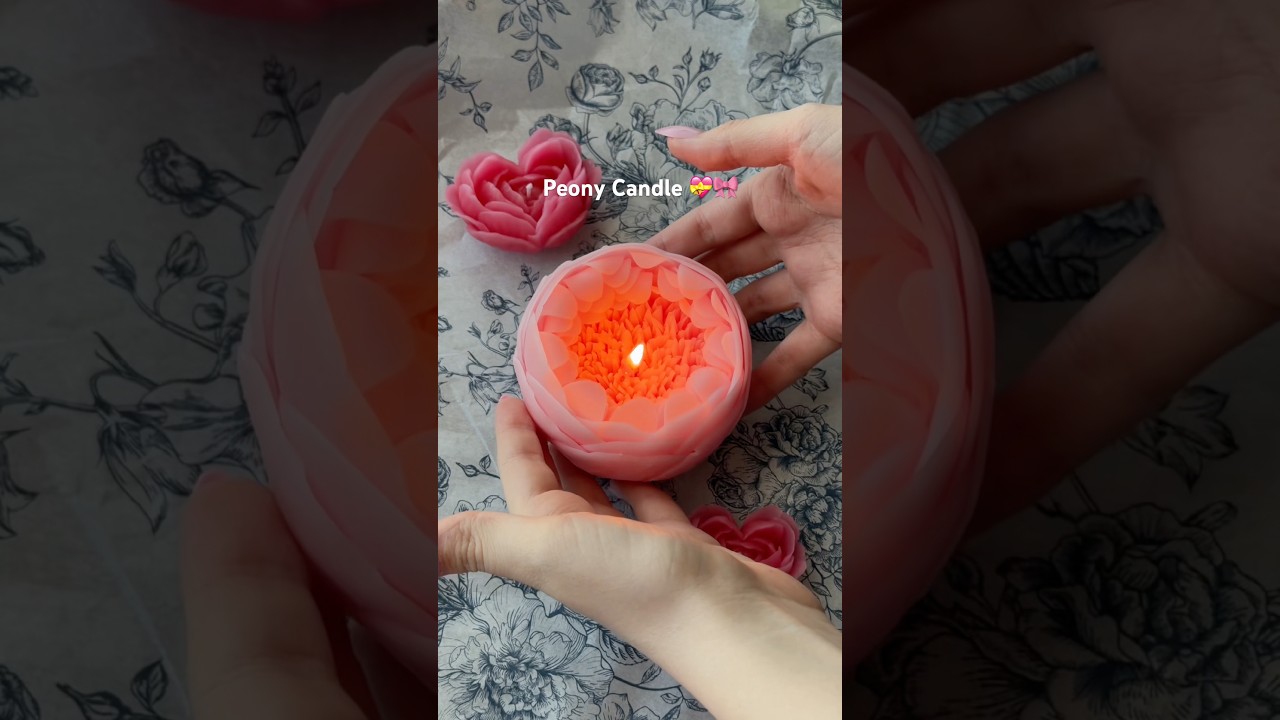 Make a candle with me 💝 #candlecraft #diy #candlemaking