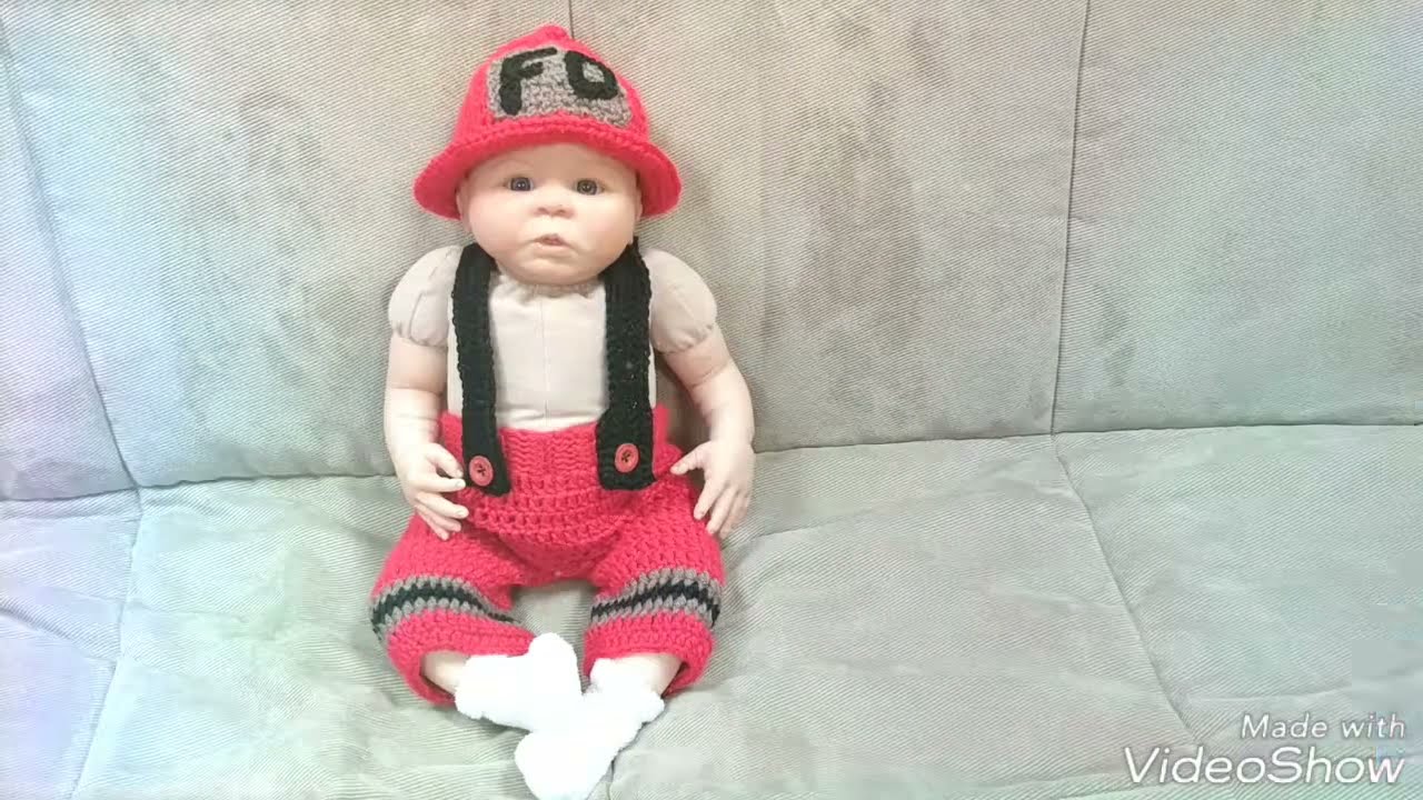 free newborn firefighter crochet outfit pattern