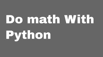 How to do (Math in Python)