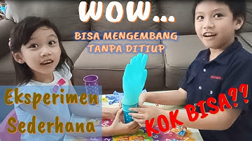 Eksperimen Sederhana, Sarung Tangan Bisa Mengembang Tanpa Ditiup. Kok Bisa???