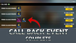 HOW TO NEW CAL BACK EVENT COMPLETE | 100% WAPKING | IN FREE FIRE