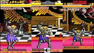 Samurai Shodown Charlotte Comparison Arcade VS Megadrive VS SNES Console VS Console
