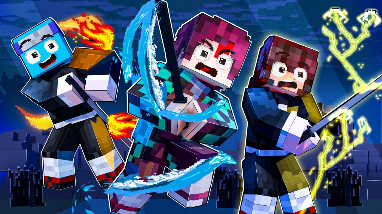 1 Day As A Minecraft Demon Slayer..