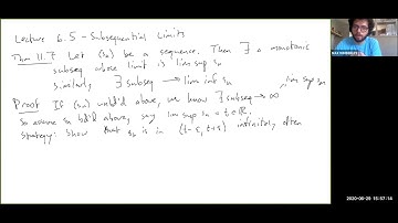 Lecture 6.4 - Subsequential Limits