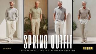 20 Soft Neutral Spring Outfits Older Men Choose for Daily Life | Older Men’s fashion screenshot 3
