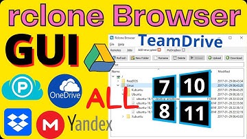 Install Rclone Browser in Windows 11 | Rclone GUI in Windows 10 | Mount Google Drive, OneDrive, Mega