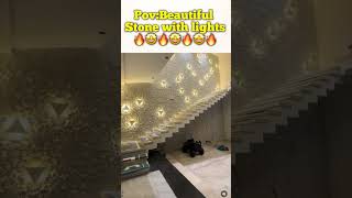 Stone with light 🔥🥹🔥🥹🔥#interior #interiordesign #viral #video #youtube #yt #feed #reels #virals