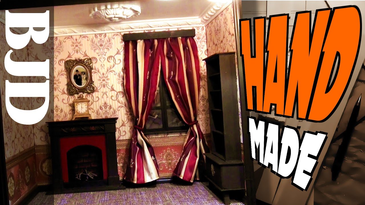 BJD Diorama / Puppenstube SELFMADE (Maßstab 1:4 für BJDs) Hübschen Dollroom selber Bauen / Basteln