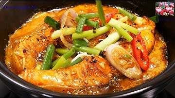 Cá Kho Tộ Theo Cách của Nhà Hàng Quán Ăn, Không Ướp Nhưng Thấm Vị Đậm Đà - Cá Hồi Kho by Vanh Khuyen