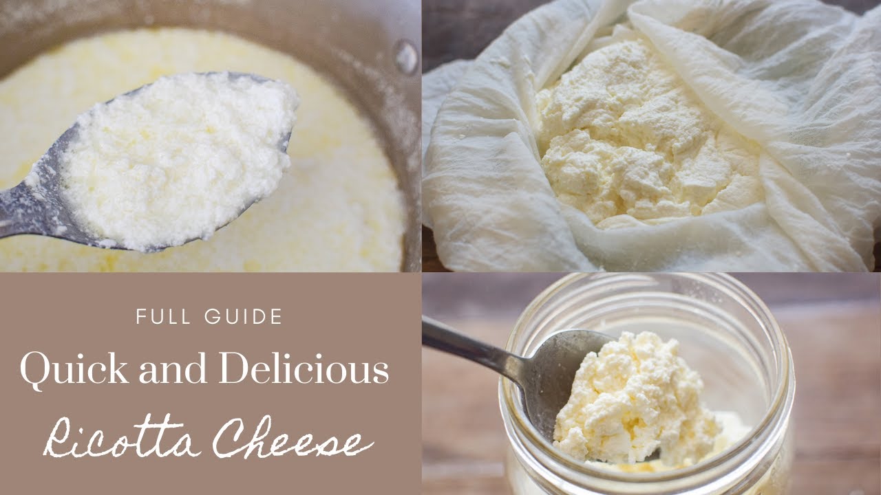 Make Ricotta Cheese At Home [easy recipe 3 ingredients] - The Pantry Mama