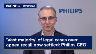 'Vast majority' of legal cases over apnea recall now settled: Philips CEO by CNBC International TV 142 views 1 day ago 5 minutes, 54 seconds