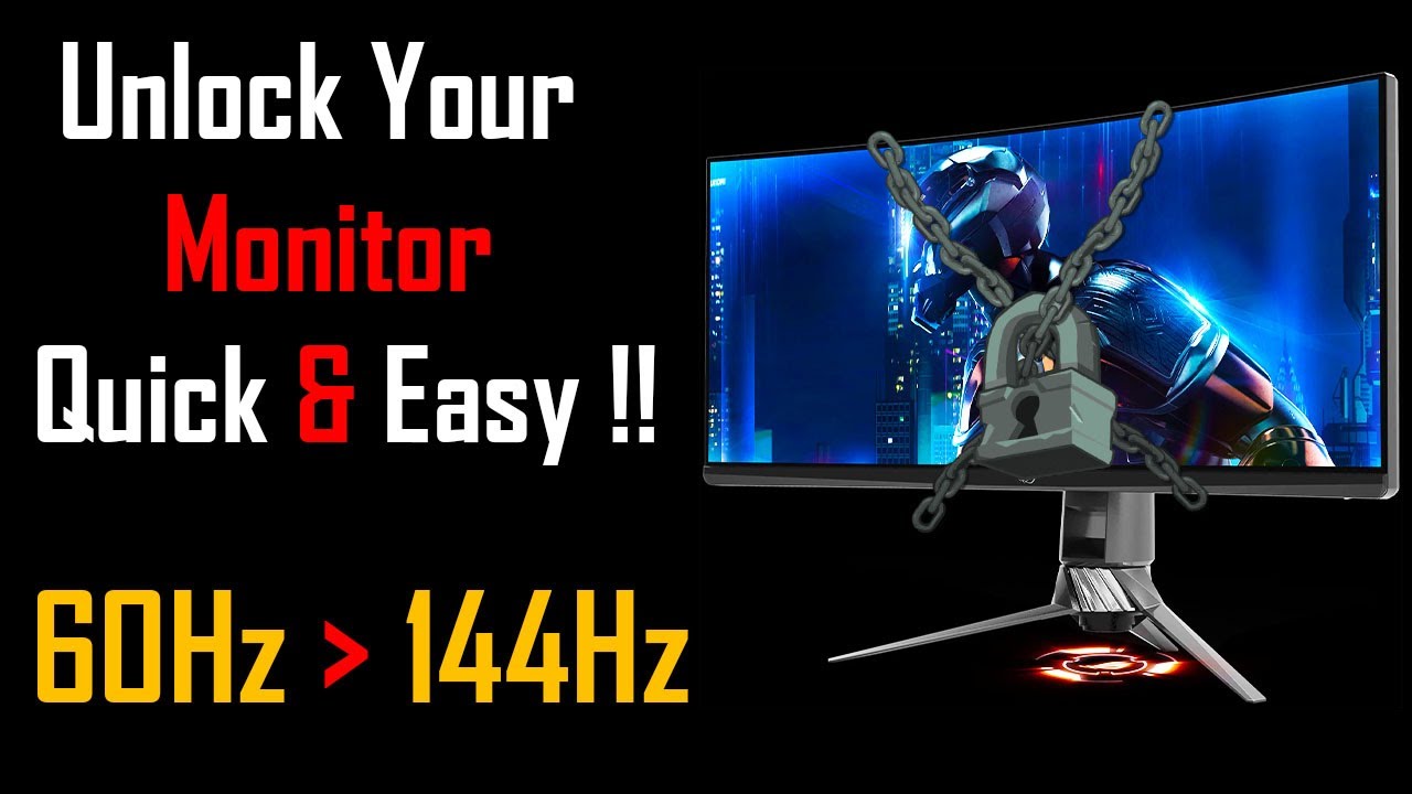 How To Increase Your Monitor Refresh Rate Quick & Easy In 2020 | Free