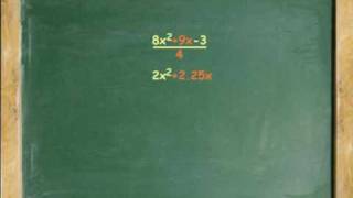 Dividing polynomials (animation) by algebrafree.com, algebra help