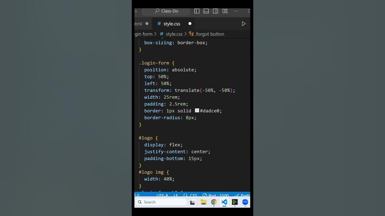 google login form using html css | login form using html css #html #css ...