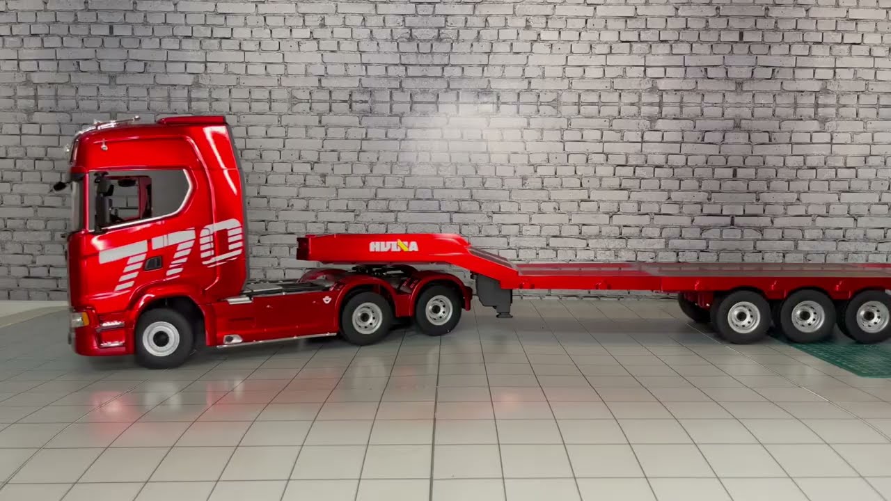 Huina 502 scania 770 trailer truck 3 axle low loader