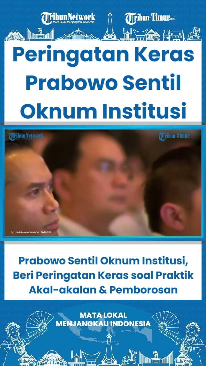 SHORT Prabowo Sentil Oknum Institusi, Beri Peringatan Keras soal Praktik Akal akalan \u0026 Pemborosan