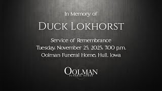 Duck Lokhorst Funeral Service