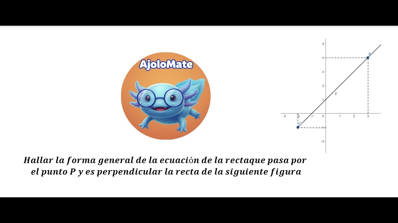 Geometría PRECB - Hallar la forma general de una ecuación de la recta perpendicular a un punto