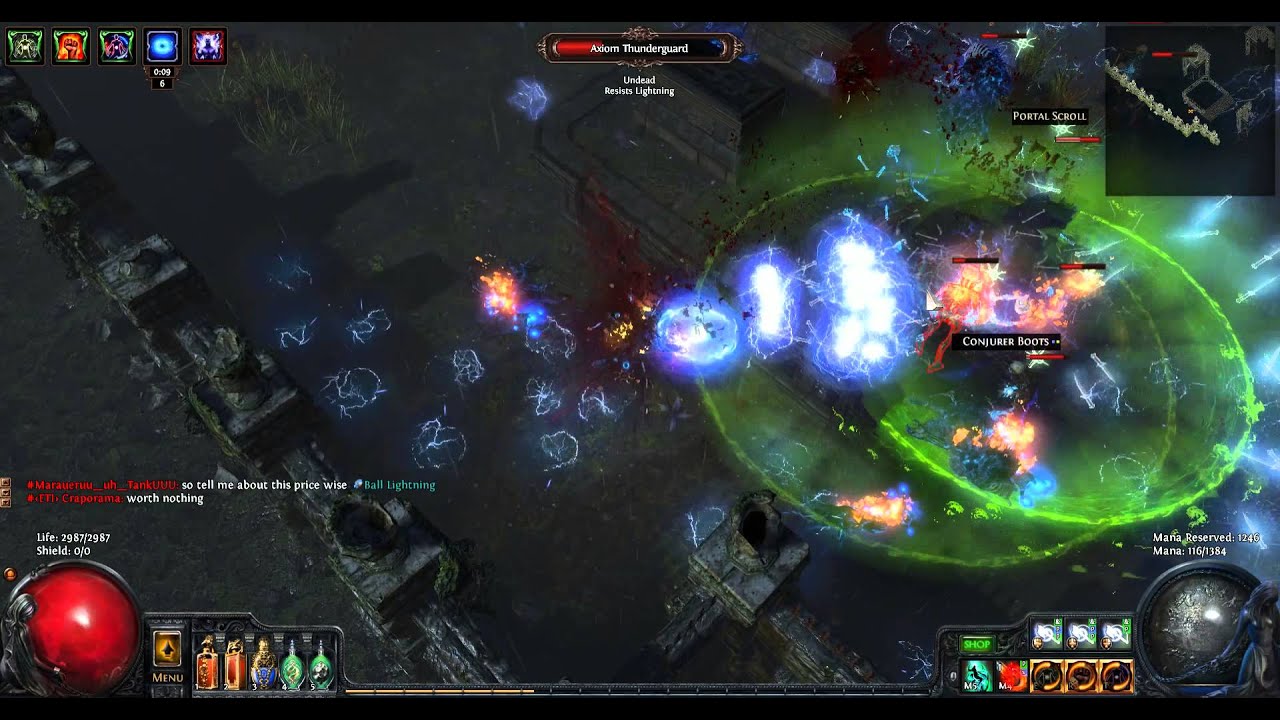 Path Of Exile Lightning Buzzsaw Lv 66 Map Clear