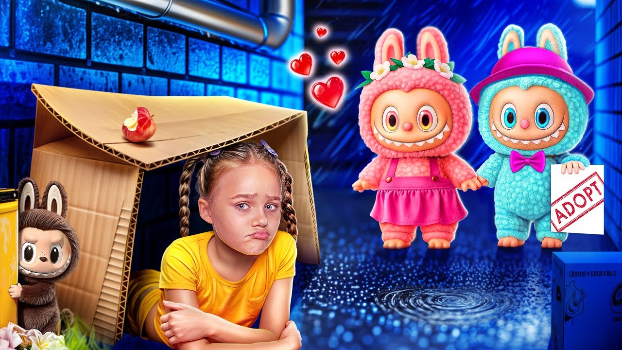 Fui Adotada por uma Boneca Labubu de Verdade?! Construímos uma Labubu em Casa!