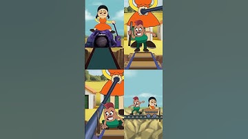 Technologia🤪Jump Rope Challenge Squid Game (Animation Meme) #shorts #memes #animation