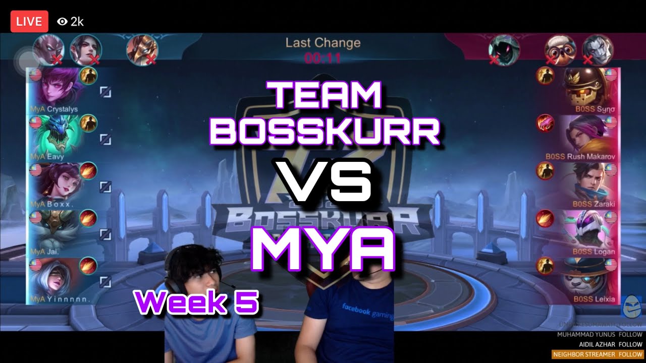 BOSSKUR CHARITY CUP 2020 Week 5 | Team Bosskur VS MYA (Match 2)