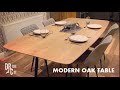 Modern oak dining table  mid century modern inspired