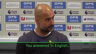 'OH F***!' GUARDIOLA GETS HIS LANGUAGES WRONG