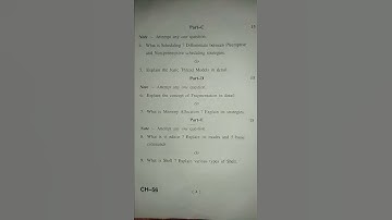 OPERATING SYSTEM..Computer Science Question Paper 2022