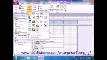 Microsoft Office Access Tutorial 2010 The Control Toolbox 12.3 Employee Group Training
