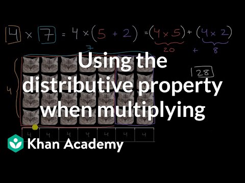 Using the distributive property when multiplying
