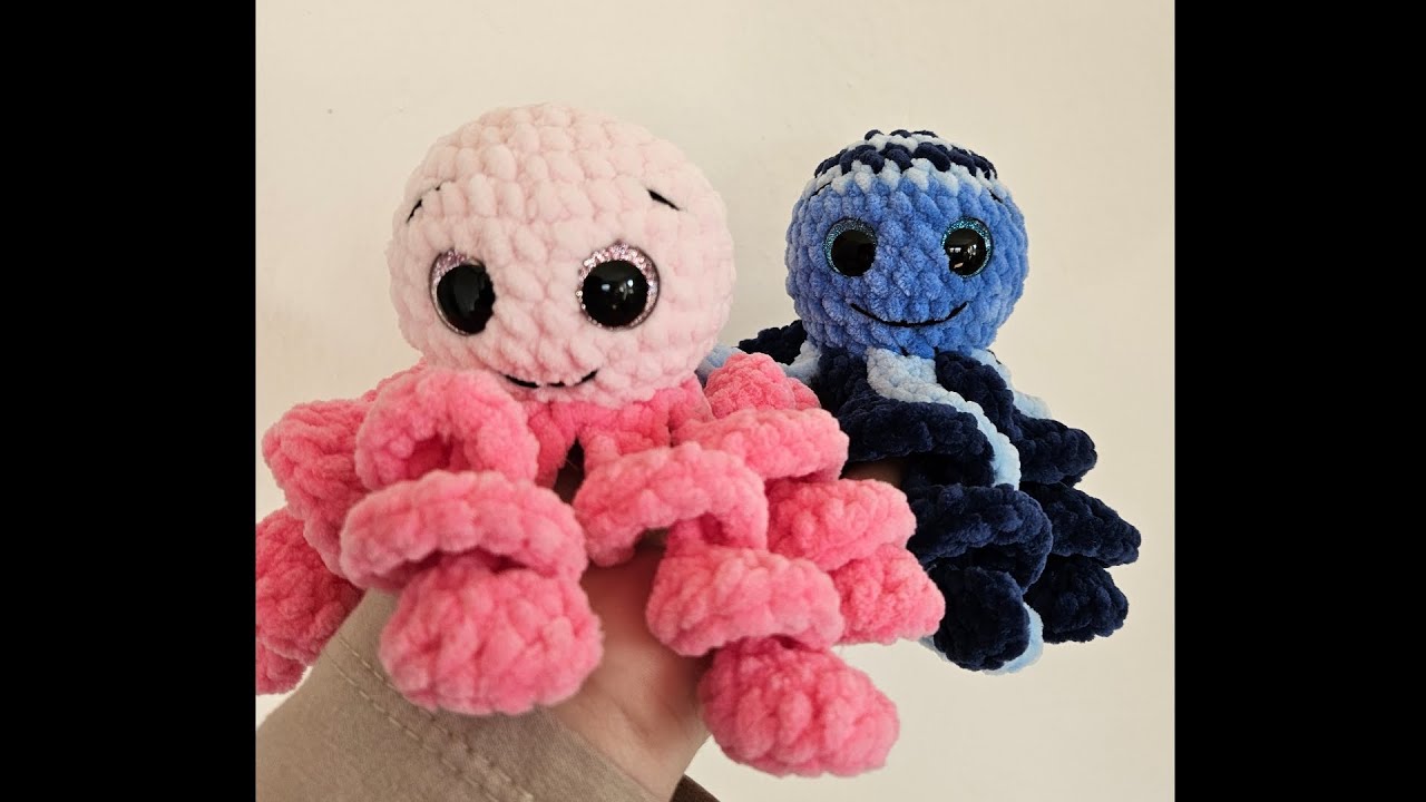 Hačkovana chobotnica 12cm. Vlnavierka